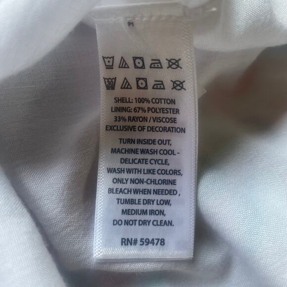 Tommy Bahama Girls Lined Elastic Drawstring Waist Handkerchief Hem Dress Sz 5T - Picture 9 of 9